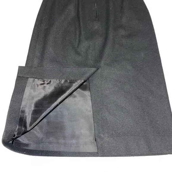 Stephen Douglas Ltd. ladies black midi skirt pure wool size 10 - Picture 8 of 10
